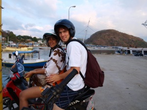 Together on the motorbike